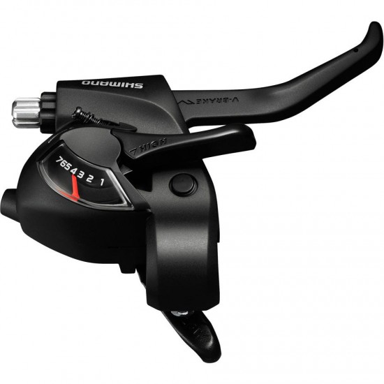 Shimano ST-EF41 EZ fire plus STI set for V-brakes, 3x6-speed, 2-finger lever, black