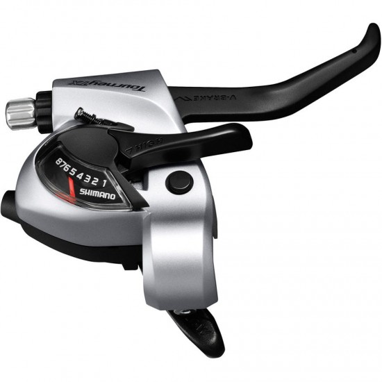 Shimano ST-TX800 Tourney TX STI lever, 3-speed, silver, left hand