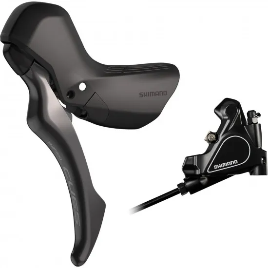 Shimano BL-U6030 CUES hydraulic disc brake lever bled with BR-RS405 calliper, left rear