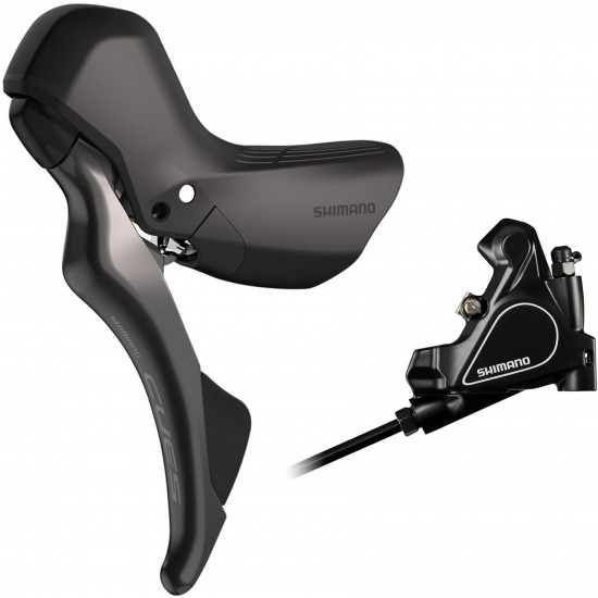 Shimano CUES ST-U6030/BR-RS405 bled hydraulic, STI set, flat mount calliper, LH rear