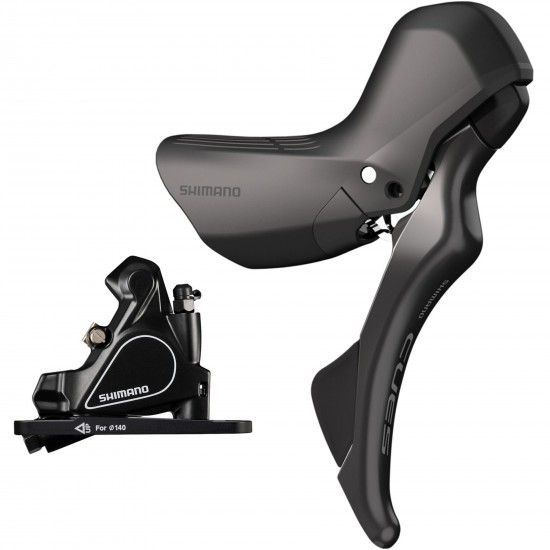 Shimano CUES ST-U6030/BR-RS405 bled hydraulic, STI set, flat mount calliper, RH front