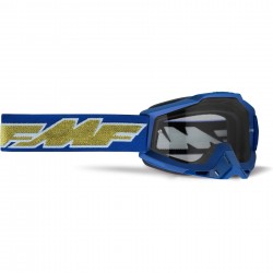 FMF POWERBOMB Goggle Navy Gold - Clear Lens FMF POWERBOMB Goggle Navy Gold - Clear Lens