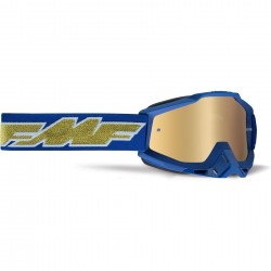 FMF POWERBOMB Goggle Rocket Navy Gold Mirror True Gold Lens