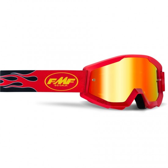 FMF POWERCORE YOUTH Goggle Flame Red Mirror Red Lens