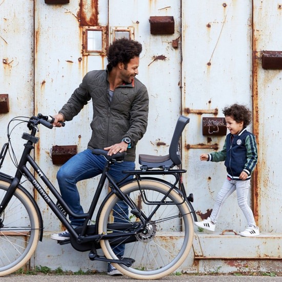 Urban Iki Junior Seat with Rack Mount - Bincho Black / Kurumi Brown