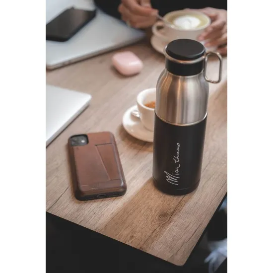 Elite Mia Thermo stainless steel vacuum bottle 550 ml black / silver - 12 hours therma