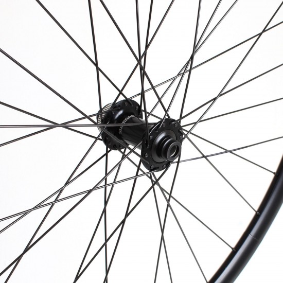 M Part Wheels Road Front Wheel Shimano Tiagra CL Hub TA 100x12mm 28mm Aero Rim black 700c