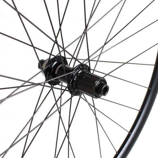 M Part Wheels Road Rear Wheel Shimano Tiagra CL Hub TA 142x12mm 28mm Aero Rim black 700c