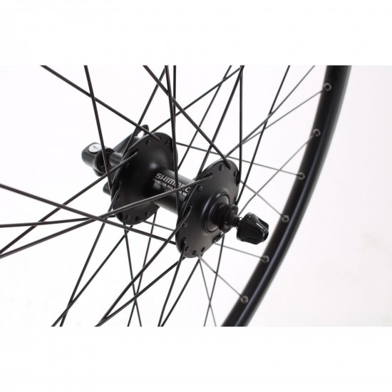 M Part Wheels MTB/Gravel Front Wheel Shimano Deore 6B Hub QR 100mm 650B/27.5 inch TLR Rim blk