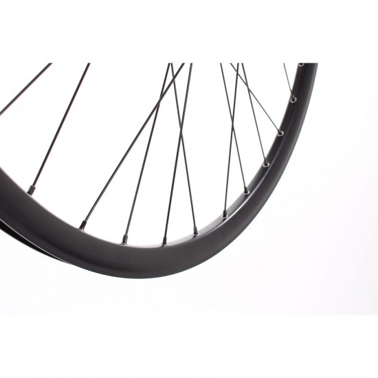 M Part Wheels MTB/Gravel Front Wheel Shimano Deore 6B Hub QR 100mm 650B/27.5 inch TLR Rim blk