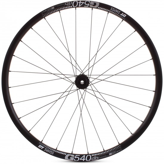 M Part Wheels Gravel Front Wheel DT 370 CL Hub TA 100x12mm  G 540 Rim TLR black 650B