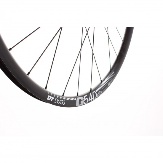 M Part Wheels Gravel Front Wheel DT 370 CL Hub TA 100x12mm  G 540 Rim TLR black 650B