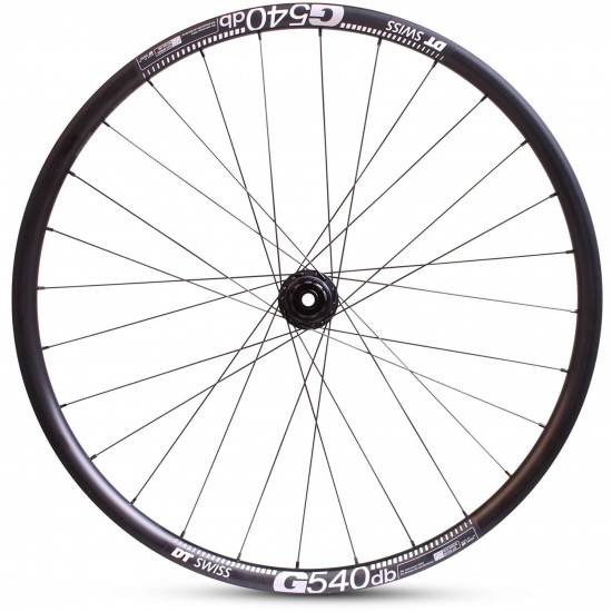 M Part Wheels Gravel Rear Wheel DT 370 CL Hub TA 142x12mm G 540 Rim TLR black 650B