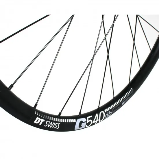 M Part Wheels Gravel Rear Wheel DT 370 CL Hub TA 142x12mm G 540 Rim TLR black 650B