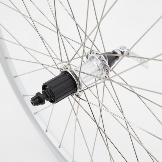 M Part Wheels MTB Rear Quick Release Cassette Wheel silver 26 inch