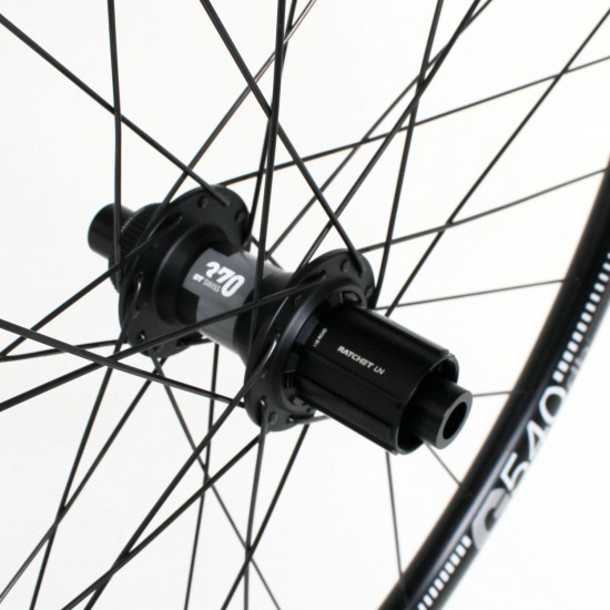M Part Wheels Gravel Rear Wheel DT 370 CL Hub G 540 Rim TLR black 700c