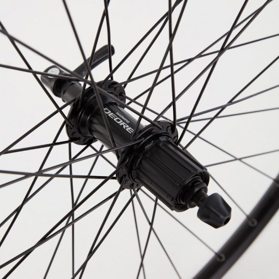 M Part Wheels Hybrid Rear Wheel Shimano Deore Hub Mavic A319 Rim black 700c