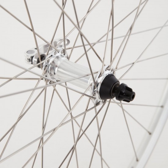 M Part Wheels Hybrid Front Quick Release Wheel silver 700c