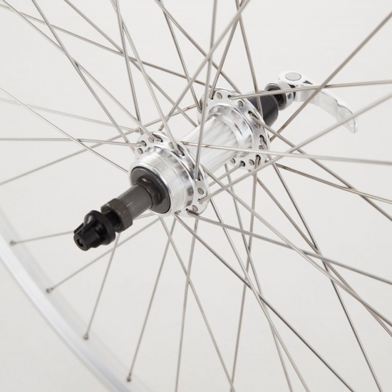 M Part Wheels Hybrid Rear Quick Release Screw On Wheel silver 700c