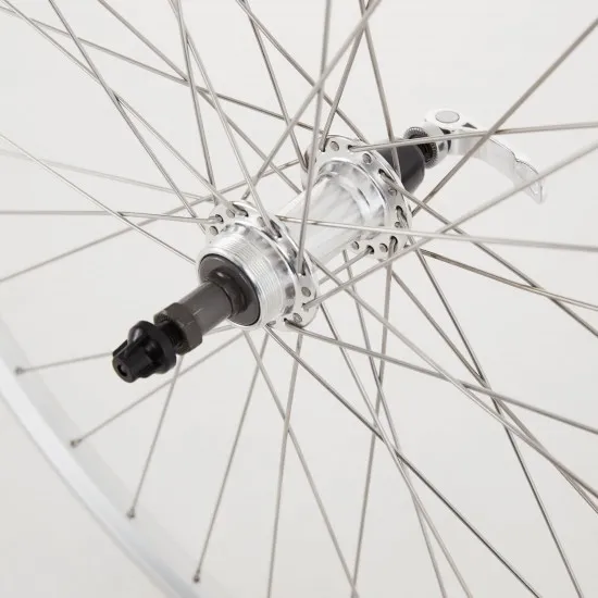 M Part Wheels Hybrid Rear Quick Release Screw On Wheel silver 700c