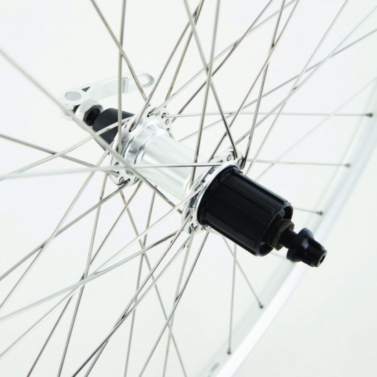M Part Wheels Hybrid Rear Quick Release Cassette Wheel silver 700c