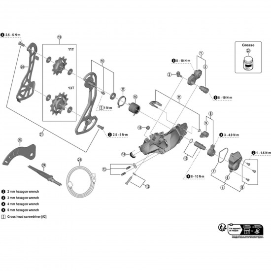 Shimano RD-RX825 outer plate assembly