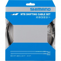 Shimano MTB gear cable set for rear only, stainless steel inner, black