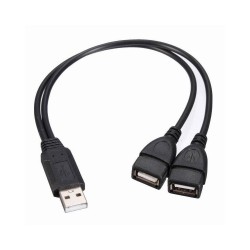 Oxford USB Male to 2 Female Y-Connector 10cm 3A Oxford USB Male to 2 Female Y-Connector 10cm 3A