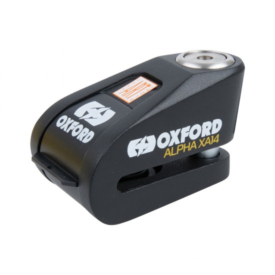 Oxford Alpha XA14 Alarm Disc Lock Black/Black Oxford Alpha XA14 Alarm Disc Lock Black/Black