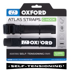 Oxford Atlas G-Hook 26mm x 1.2M Black (Pair) Oxford Atlas G-Hook 26mm x 1.2M Black (Pair)