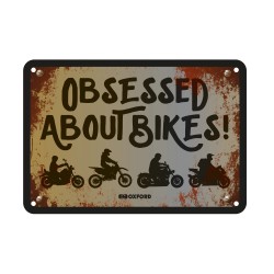 Oxford Garage Metal Sign: Obsessed About Bikes Oxford Garage Metal Sign: Obsessed About Bikes