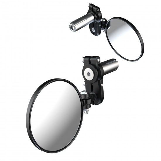 Oxford Fold-Away Bar End Mirrors - Black Set Oxford Fold-Away Bar End Mirrors - Black Set