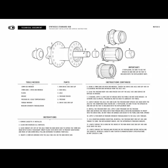 Crankbrothers Freehub Body Alloy Driver