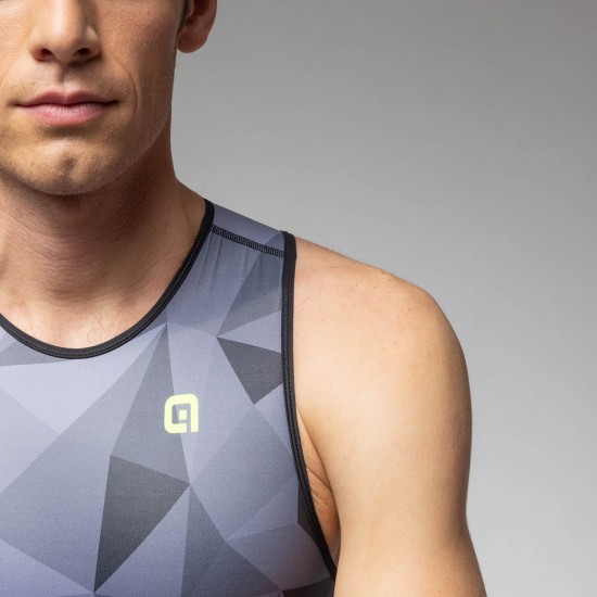 Ale Clothing Triple Triathlon Sleeveless Tri Suit Grey M
