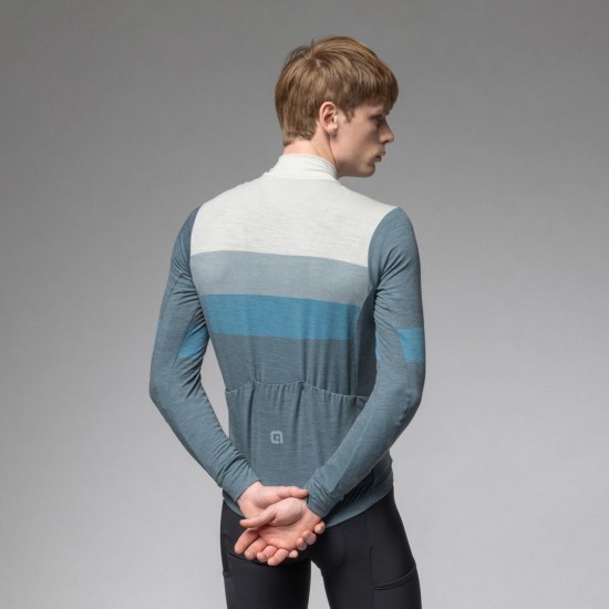 Ale Clothing Wool Off Road/Gravel LS Jersey Ottanio Blue L Ale Clothing Wool Off Road/Gravel LS Jersey Ottanio Blue L