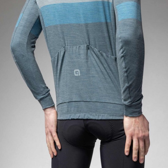 Ale Clothing Wool Off Road/Gravel LS Jersey Ottanio Blue L Ale Clothing Wool Off Road/Gravel LS Jersey Ottanio Blue L