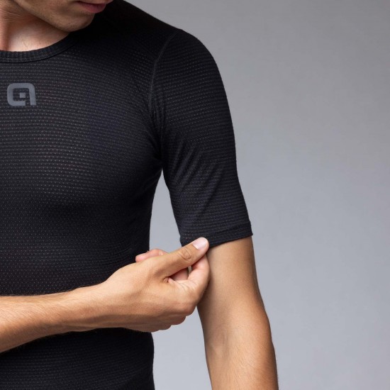 Ale Clothing Merino Intimo Mens Short Sleeved Baselayer Black M/L Ale Clothing Merino Intimo Mens Short Sleeved Baselayer Black M/L
