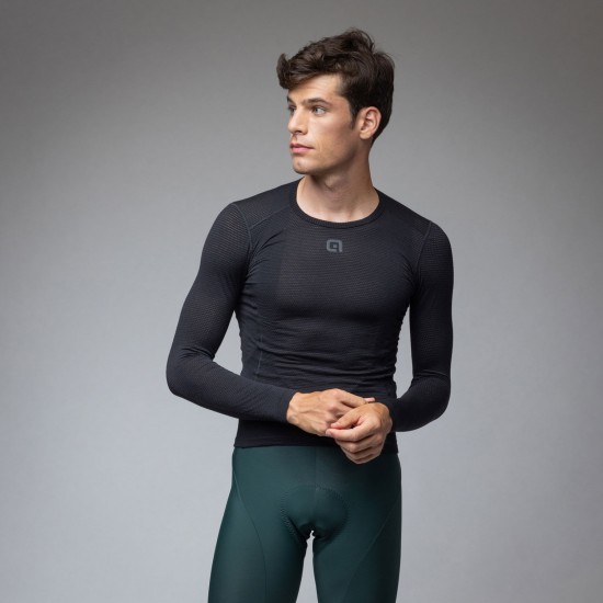 Ale Clothing Merino Intimo Mens Long Sleveed Baselayer Black M/L Ale Clothing Merino Intimo Mens Long Sleveed Baselayer Black M/L