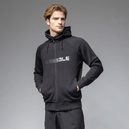 Ale Clothing Long Sleeved Hoodie Black/Grey  L