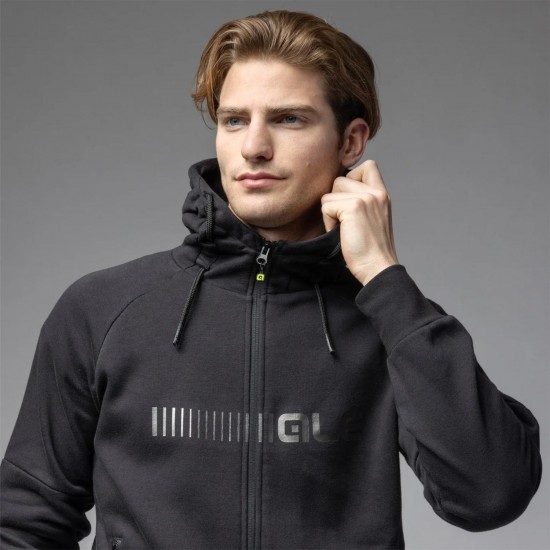 Ale Clothing Long Sleeved Hoodie Black/Grey  L