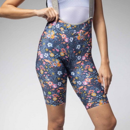 Ale Clothing Master Graphic PR-E Womens Bibshorts Blue Combo L Ale Clothing Master Graphic PR-E Womens Bibshorts Blue Combo L
