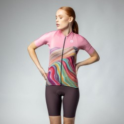 Ale Clothing Rainbow Pr-E SS Wmns Jersey Pink XXS