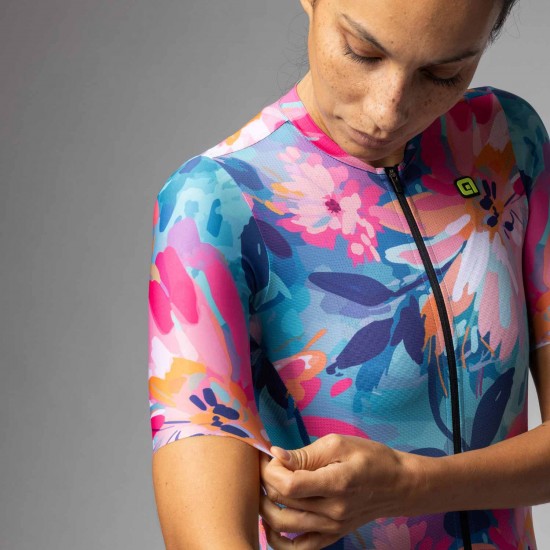 Ale Clothing Jardin PR-E Womens Short Sleeved Jersey Multicolour L