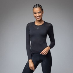 Ale Clothing Merino Intimo Long Sleeved Womens Baselayer Black S