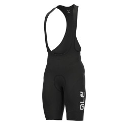 Ale Clothing Winter Solid Bibshorts Black/White XS