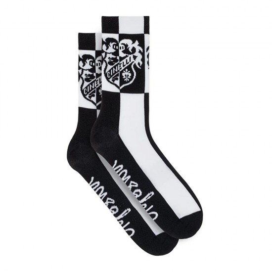 Cinelli Crest Black'n'White Socks L/XL Cinelli Crest Black'n'White Socks L/XL