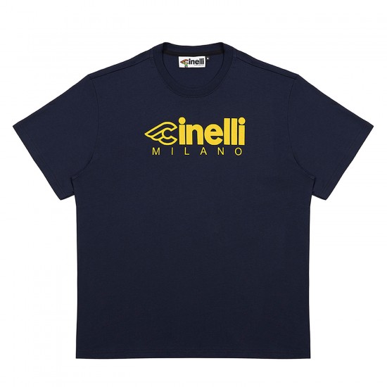 Cinelli T-Shirt Cinelli Milano Navy Blue S Cinelli T-Shirt Cinelli Milano Navy Blue S