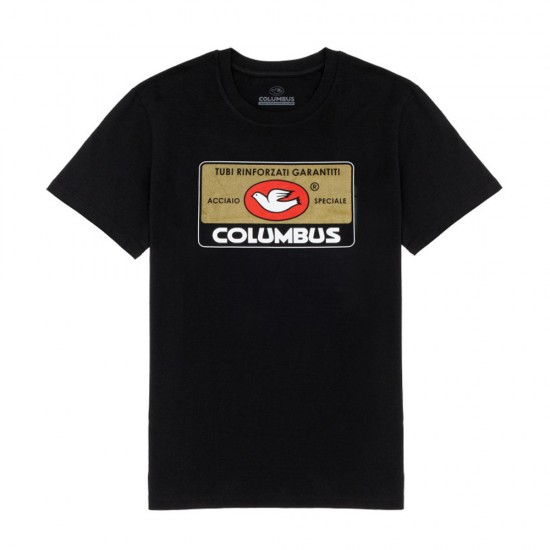 Cinelli T-Shirt Columbus Tag Black L Cinelli T-Shirt Columbus Tag Black L