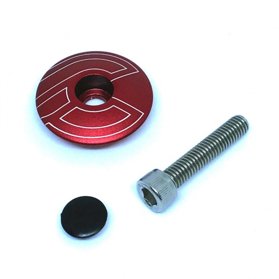 Cinelli Top Cap W/Bolt & Cap Red