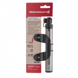 BLACKBURN AIRSTIK 2STAGE MINI-PUMP 2018: GREY ANODIZED